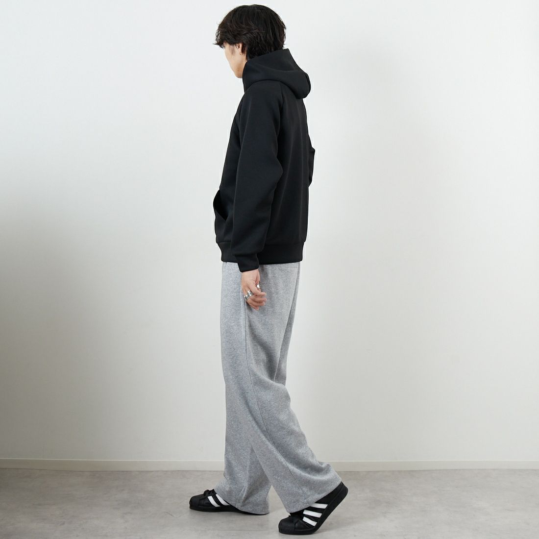 THE NORTH FACE [ザ ノースフェイス] テックエアースウェットフーディ [NT62583] K &&モデル身長：179cm 着用サイズ：M&&