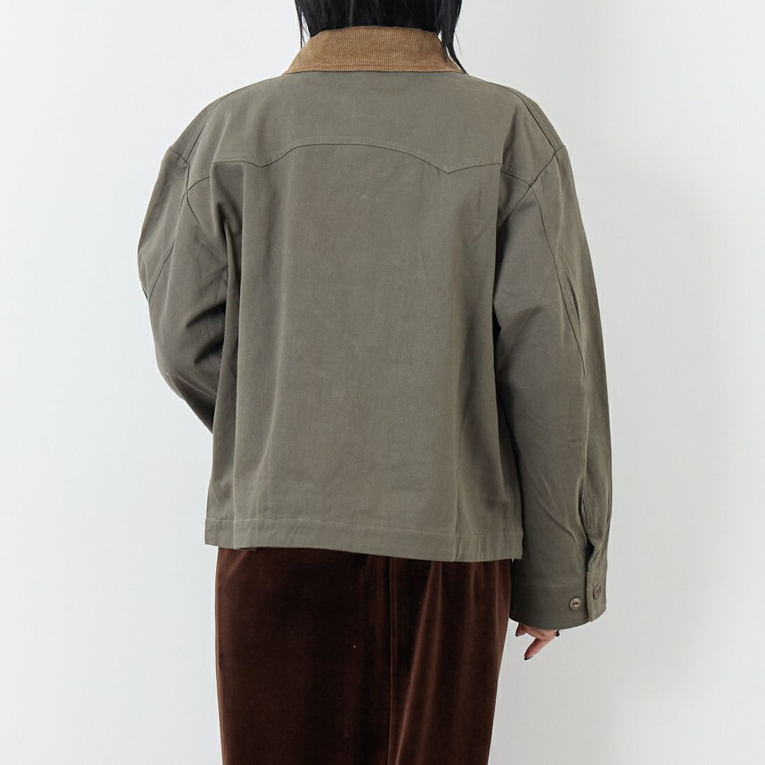 Kelen [ケレン] ウエスタンワークウェアジャケット [LKL25FJK2070] KHAKIGRAY &&モデル身長：167cm 着用サイズ：M&&