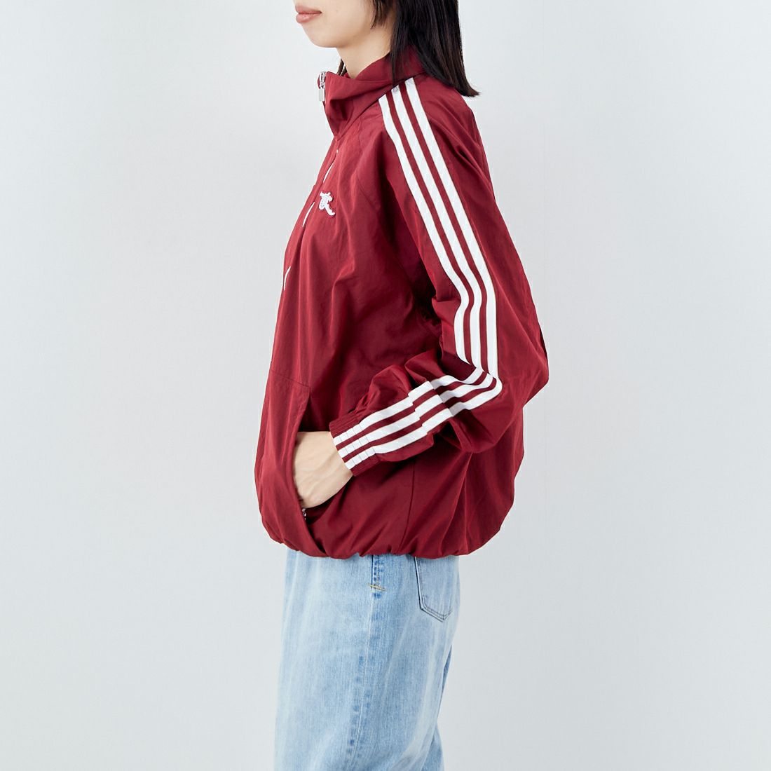 adidas Originals [アディダス オリジナルス] アーセナルFC TERRACE ICONハーフジップジャケット [JVV34] JM9399 &&モデル身長：162cm 着用サイズ：M&&