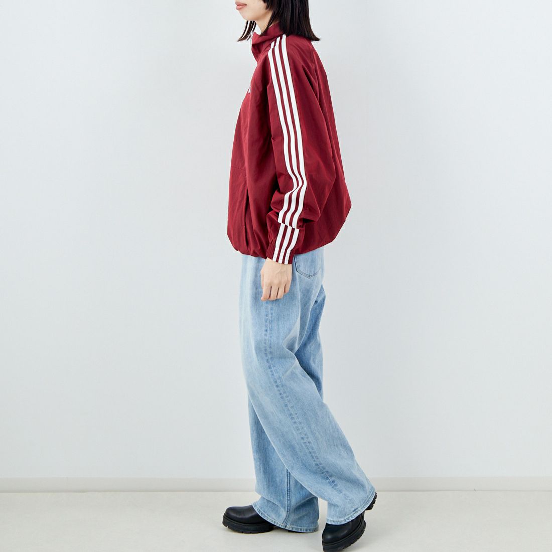 adidas Originals [アディダス オリジナルス] アーセナルFC TERRACE ICONハーフジップジャケット [JVV34] JM9399 &&モデル身長：162cm 着用サイズ：M&&