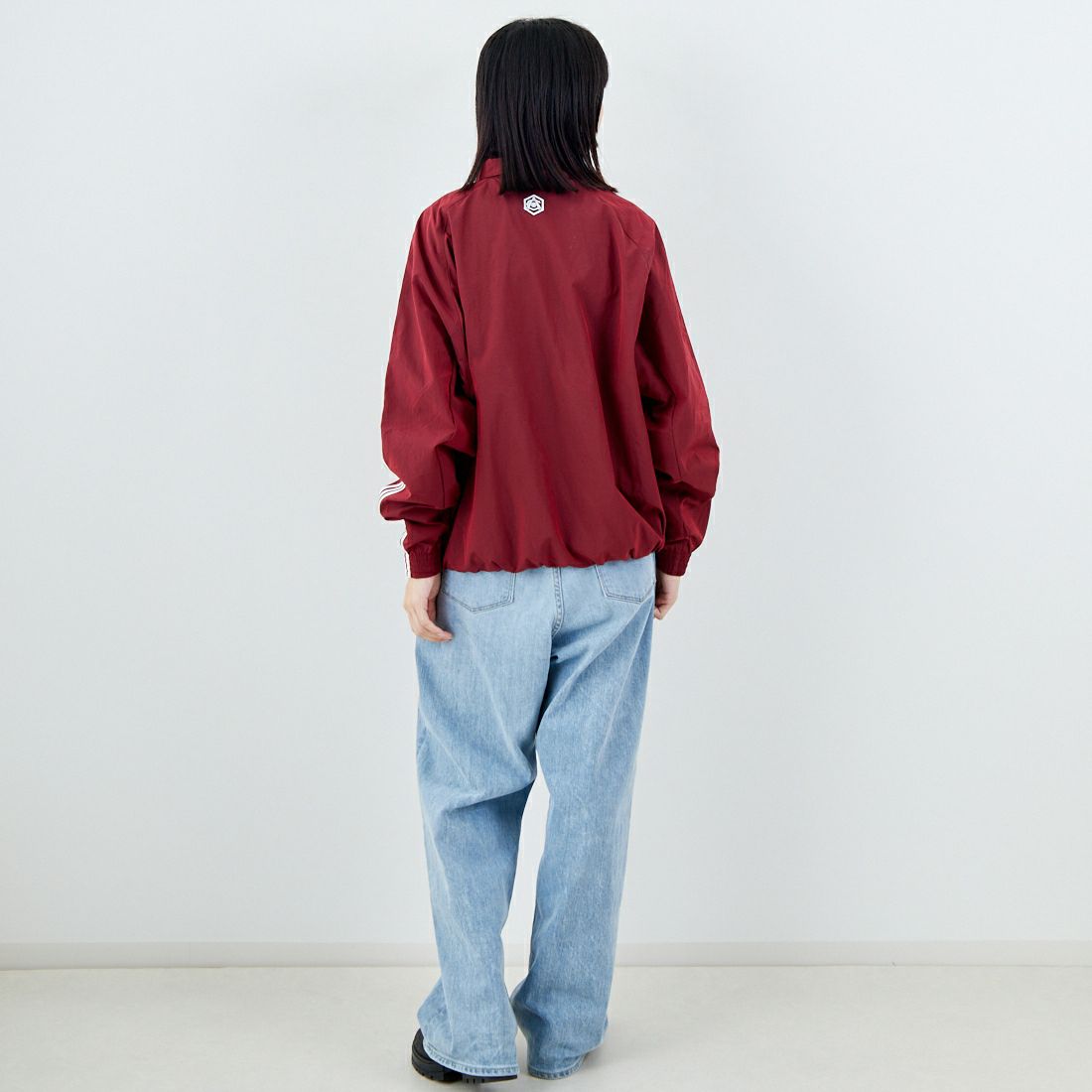 adidas Originals [アディダス オリジナルス] アーセナルFC TERRACE ICONハーフジップジャケット [JVV34] JM9399 &&モデル身長：162cm 着用サイズ：M&&