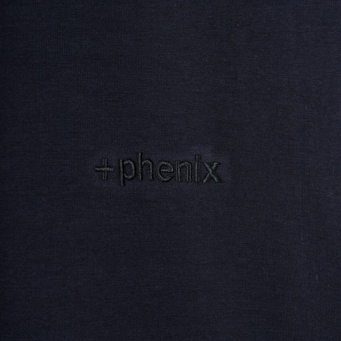 +phenix [プラスフェニックス] 別注 ダンボールニット サイドジップクルーネックスウェット [POO-25082IN-JF] NAVY