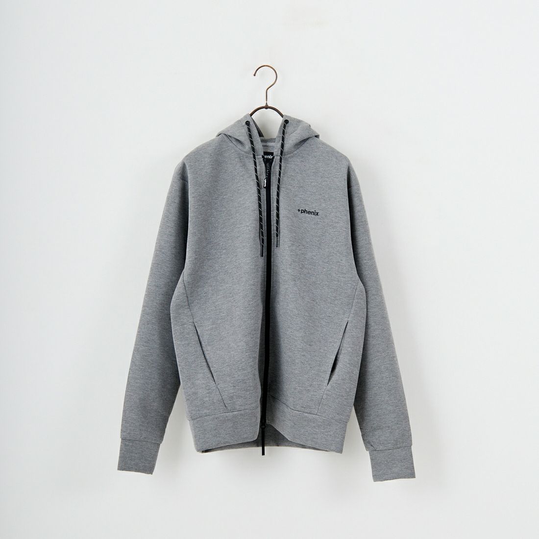 +phenix [プラスフェニックス] 別注 ダンボールニット ジップアップパーカー [POO-25081IN-JF] GRAY