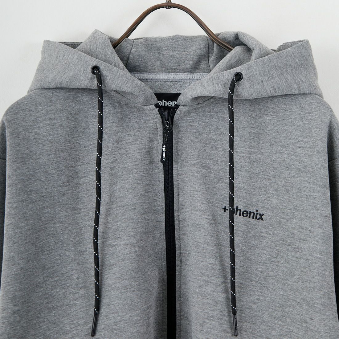 +phenix [プラスフェニックス] 別注 ダンボールニット ジップアップパーカー [POO-25081IN-JF] GRAY