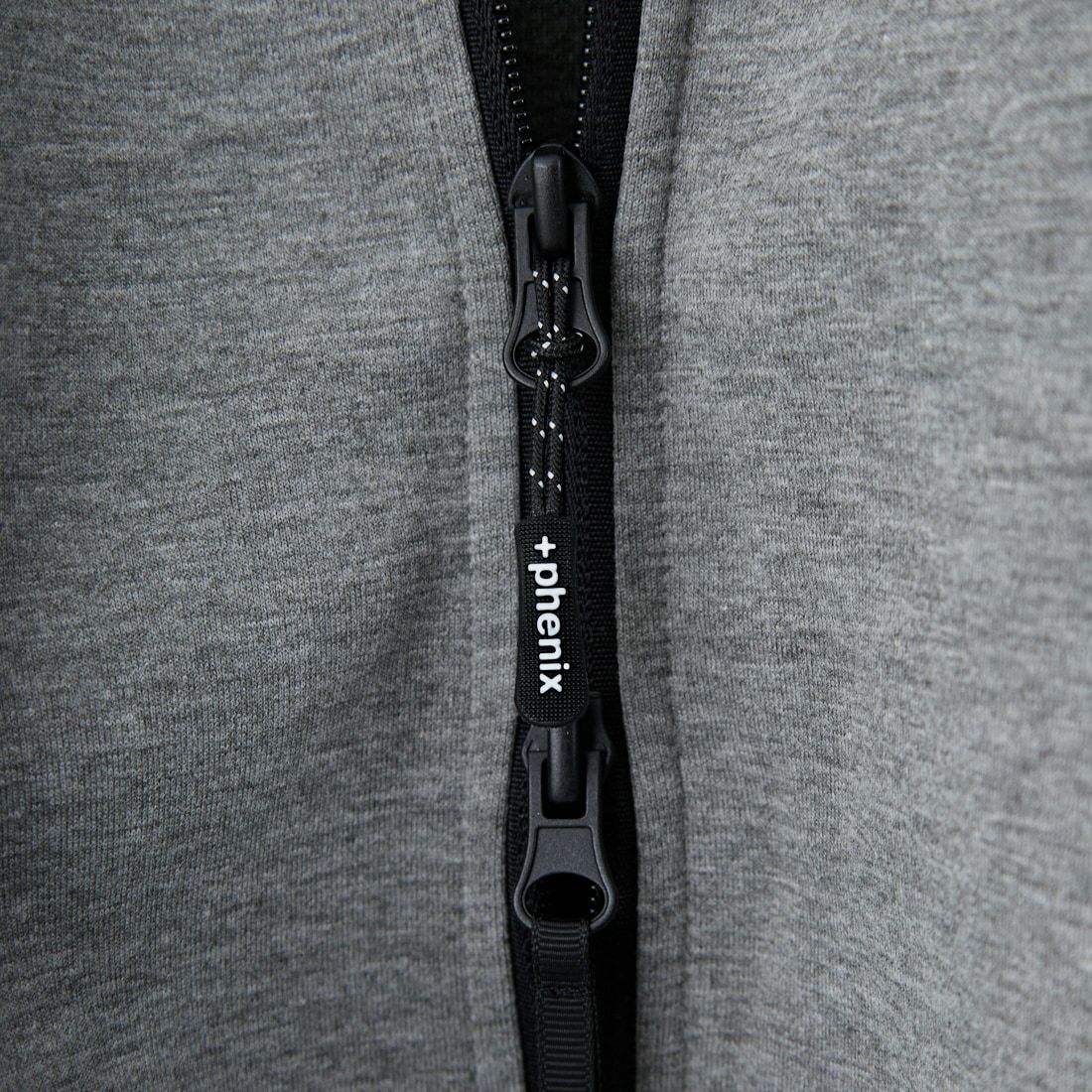 +phenix [プラスフェニックス] 別注 ダンボールニット ジップアップパーカー [POO-25081IN-JF] GRAY