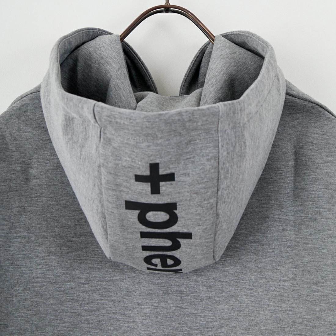 +phenix [プラスフェニックス] 別注 ダンボールニット ジップアップパーカー [POO-25081IN-JF] GRAY