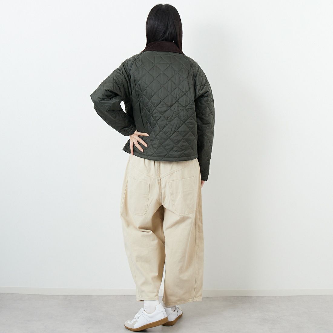 Barbour [バブアー] スペイキルティングジャケット [MQU1802] OL71 &&モデル身長：162cm 着用サイズ：34&&