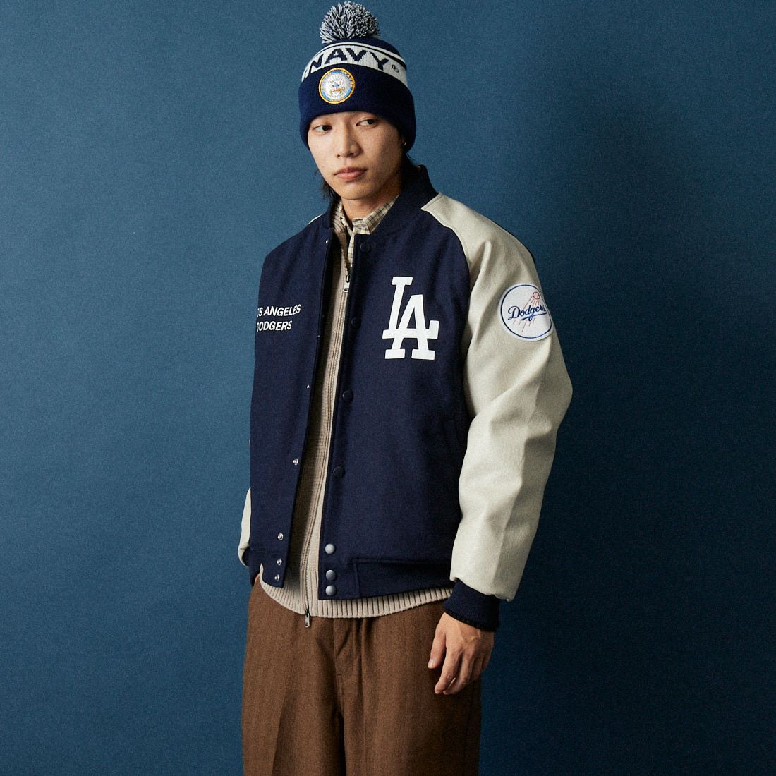 NAVY LA&&モデル身長：179cm 着用サイズ：L&&