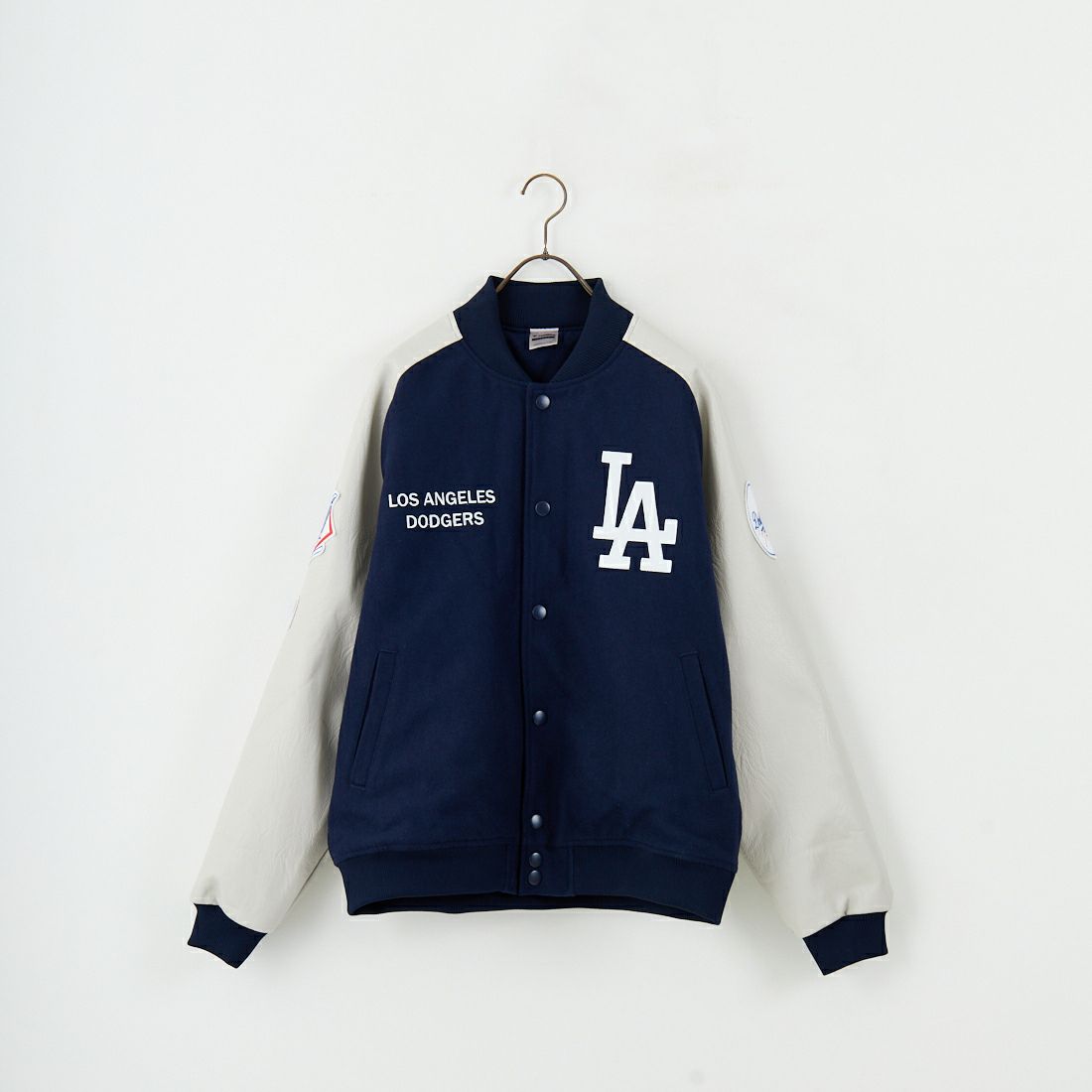 Fanatics [ファナティクス] 別注 MLBロゴワッペン メルトンスタジャン [ML2325FW0007-JF] NAVY LA