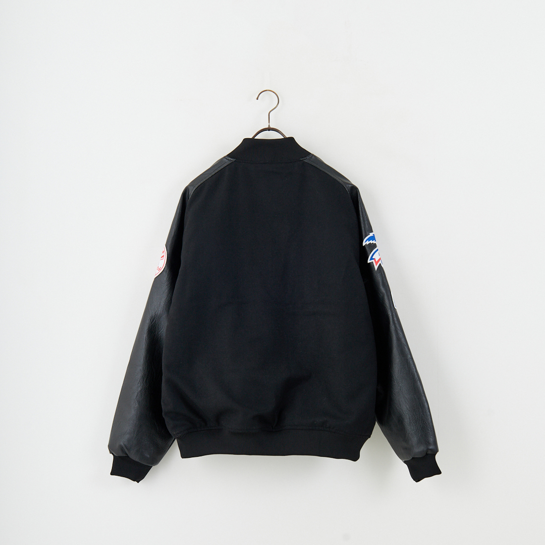 Fanatics [ファナティクス] 別注 MLBロゴワッペン メルトンスタジャン [ML2325FW0007-JF] BLACK NY