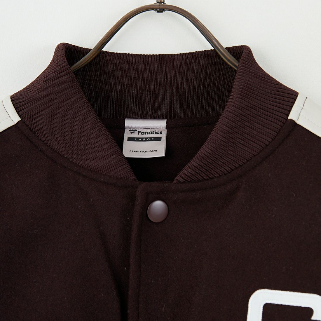 Fanatics [ファナティクス] 別注 MLBロゴワッペン メルトンスタジャン [ML2325FW0007-JF] BROWN SD