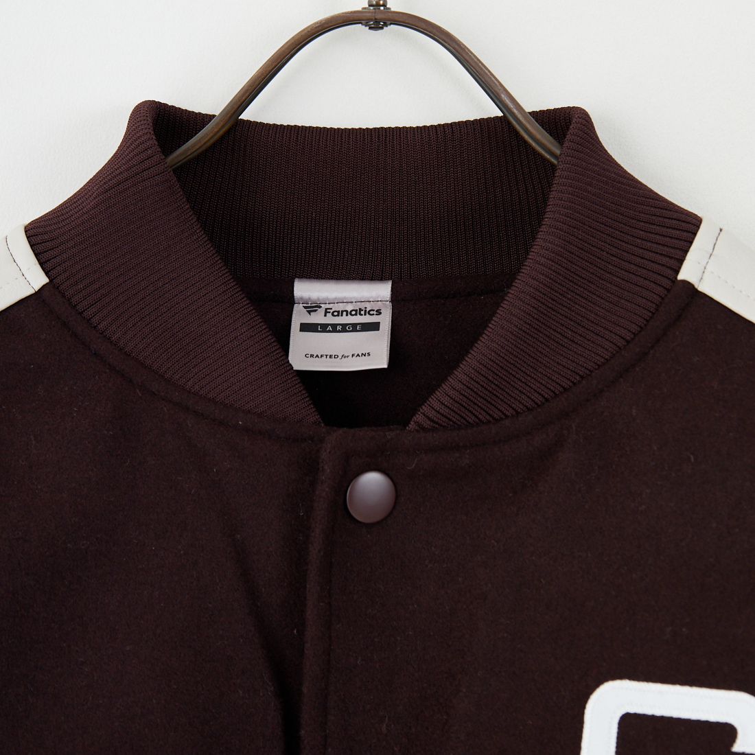 Fanatics [ファナティクス] 別注 MLBロゴワッペン メルトンスタジャン [ML2325FW0007-JF] BROWN SD