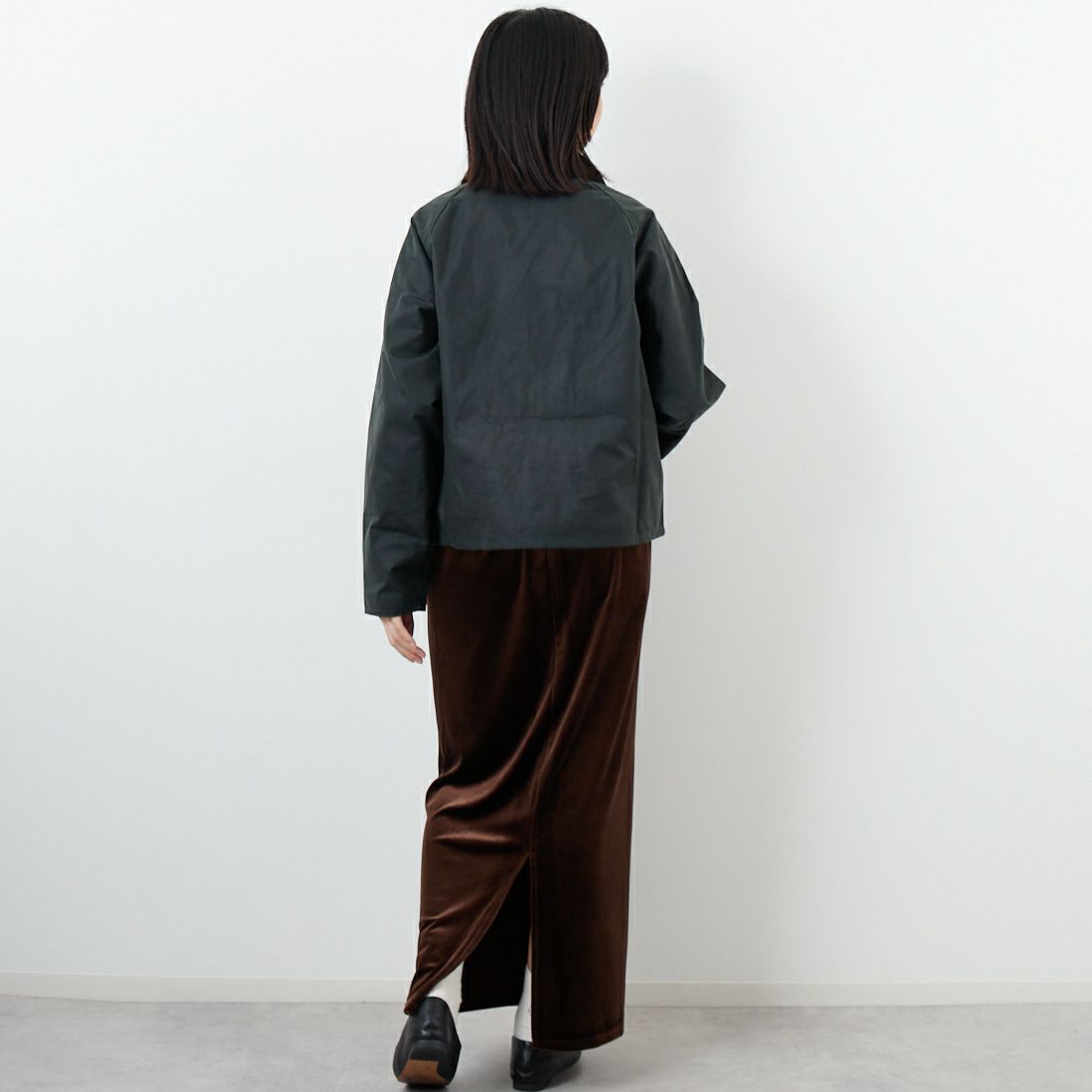 Barbour [バブアー] スペイ ワックスショートジャケット [MWX1212] SG51 &&モデル身長：162cm 着用サイズ：S&&