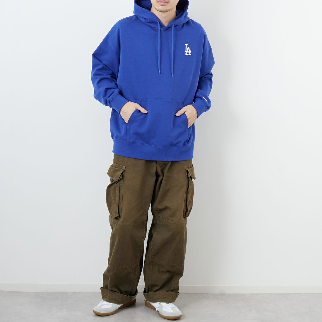 Fanatics [ファナティクス] 別注 MLBロゴ バックプリント スウェットパーカー [ML0625FW0006-JF] ROYAL LA