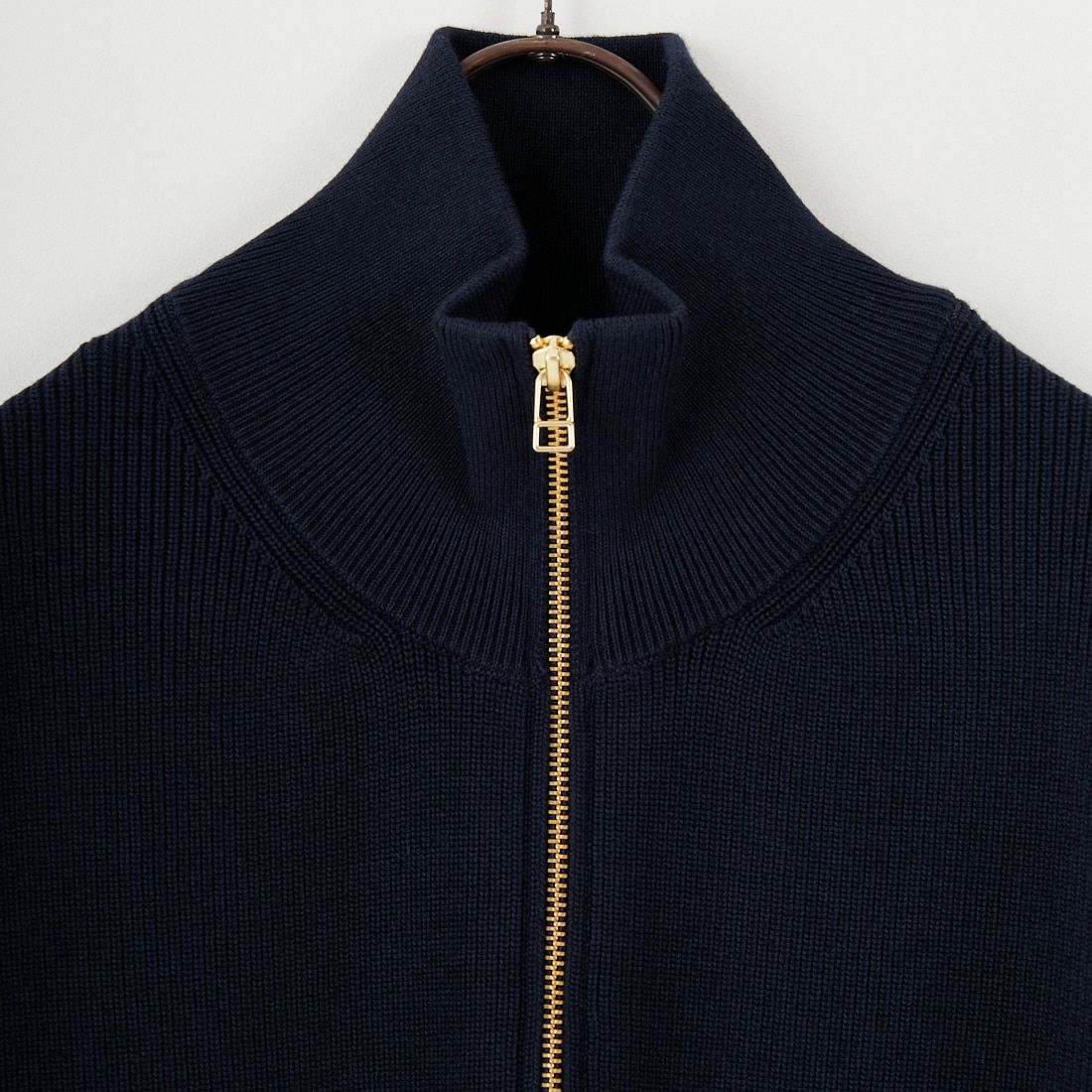 MICA&DEAL [マイカアンドディール] ジップアップ畦ニットベスト [0125308248] D/NAVY