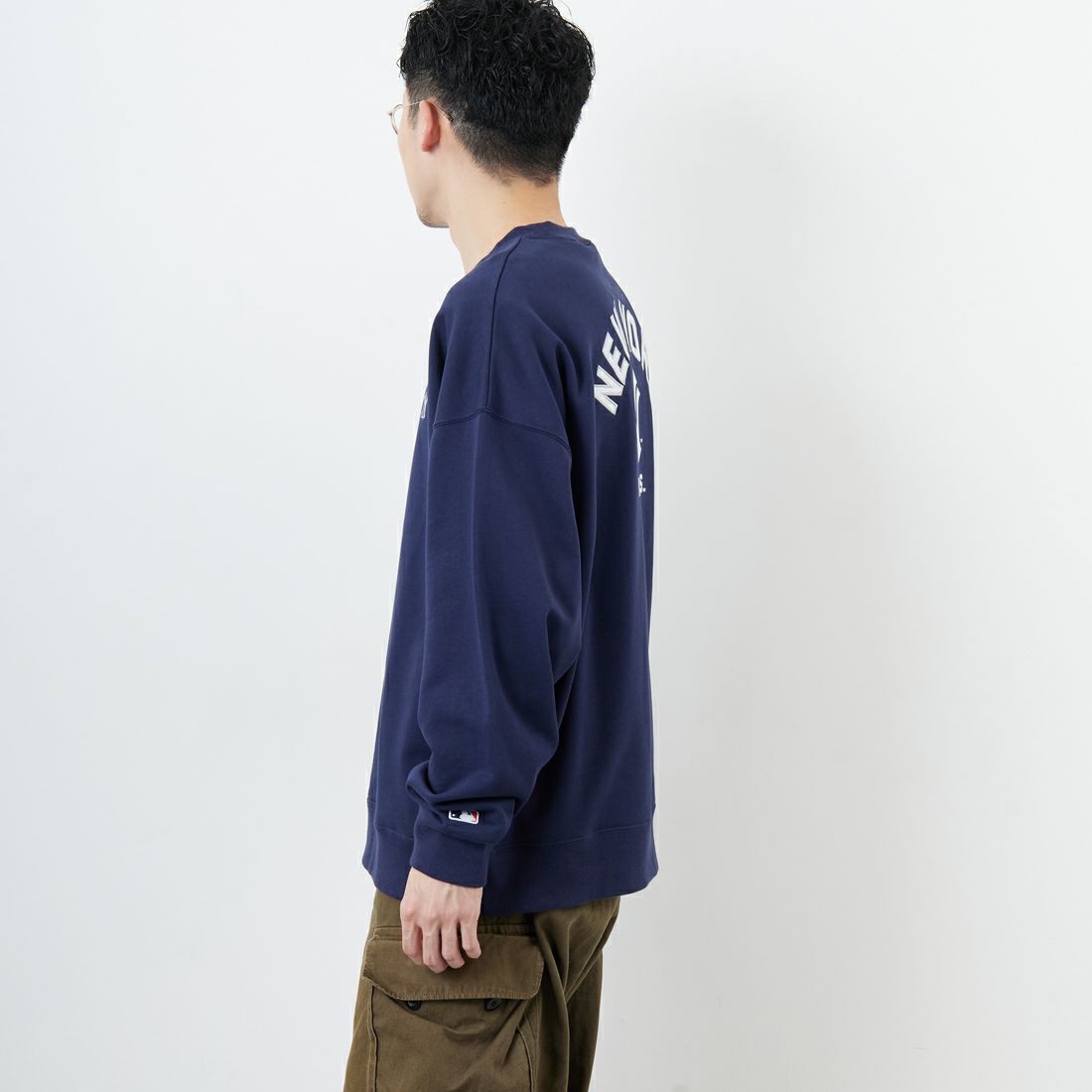 Fanatics [ファナティクス] 別注 MLBロゴ バックプリントスウェット [ML0525FW0004-JF] NAVY NY