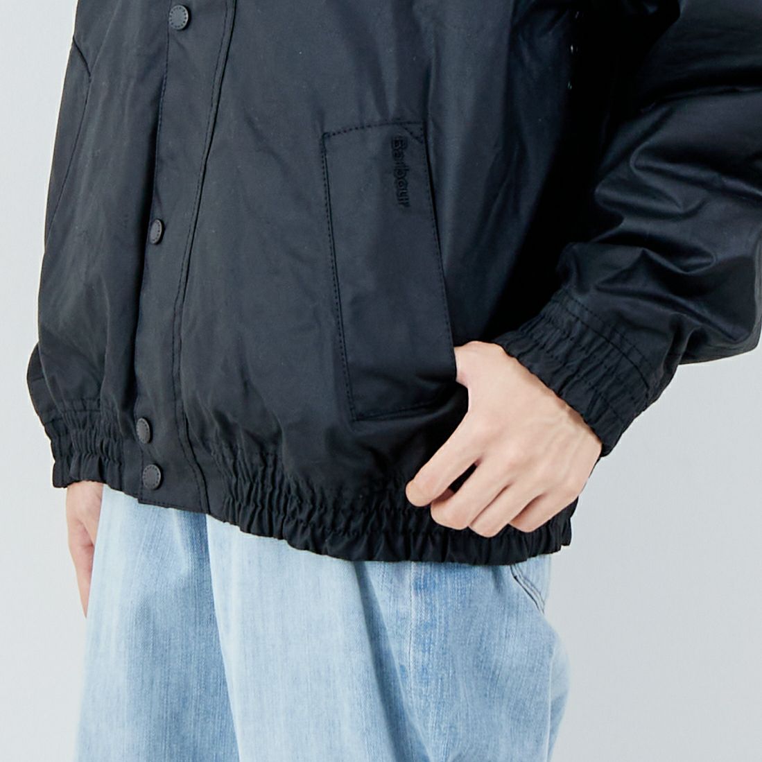 Barbour [バブアー] トランスポート スタンドカラーワックスブルゾン [MWX2497] BK11 &&モデル身長：162cm 着用サイズ：36&&