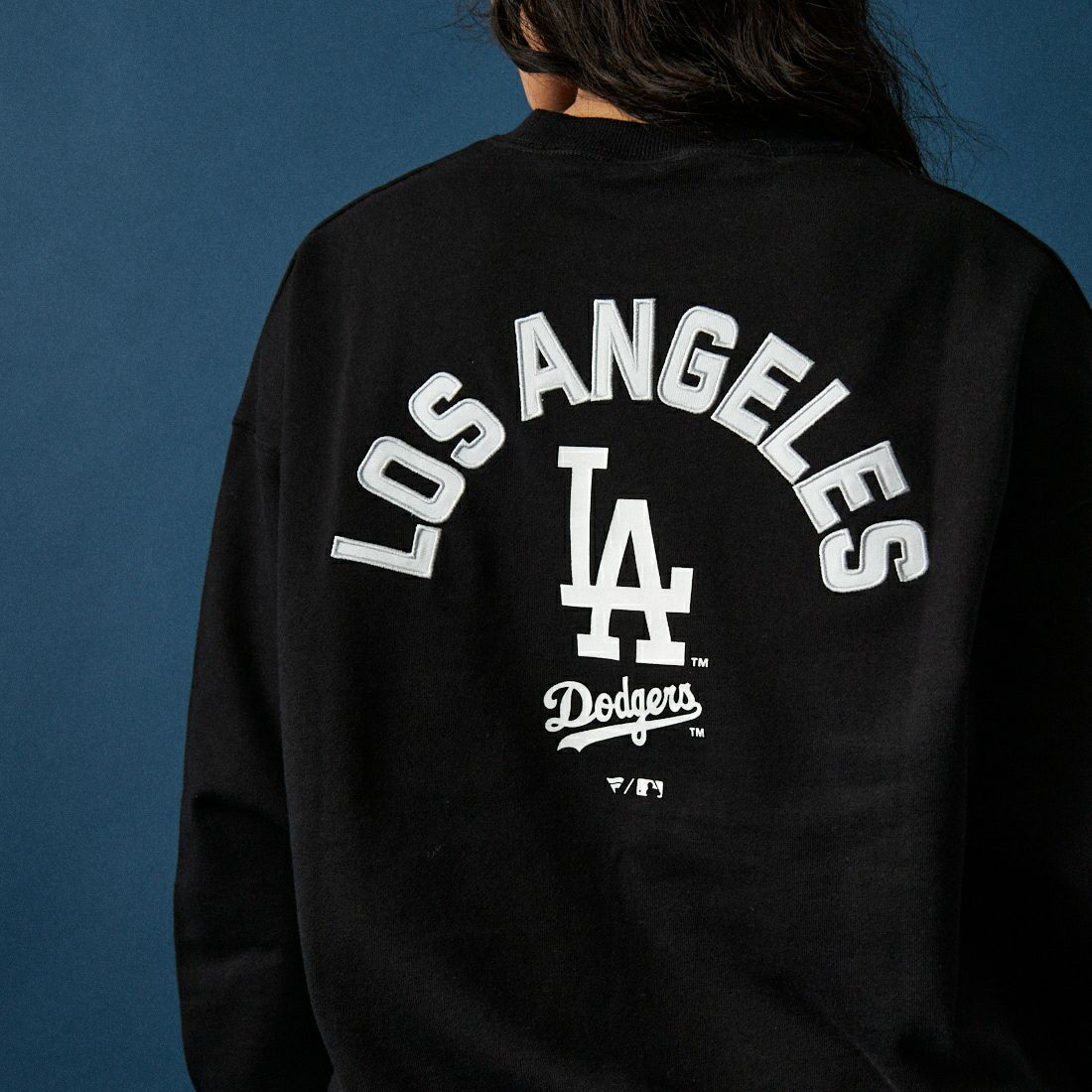 Fanatics [ファナティクス] 別注 MLBロゴ バックプリントスウェット [ML0525FW0004-JF] BLACK LA