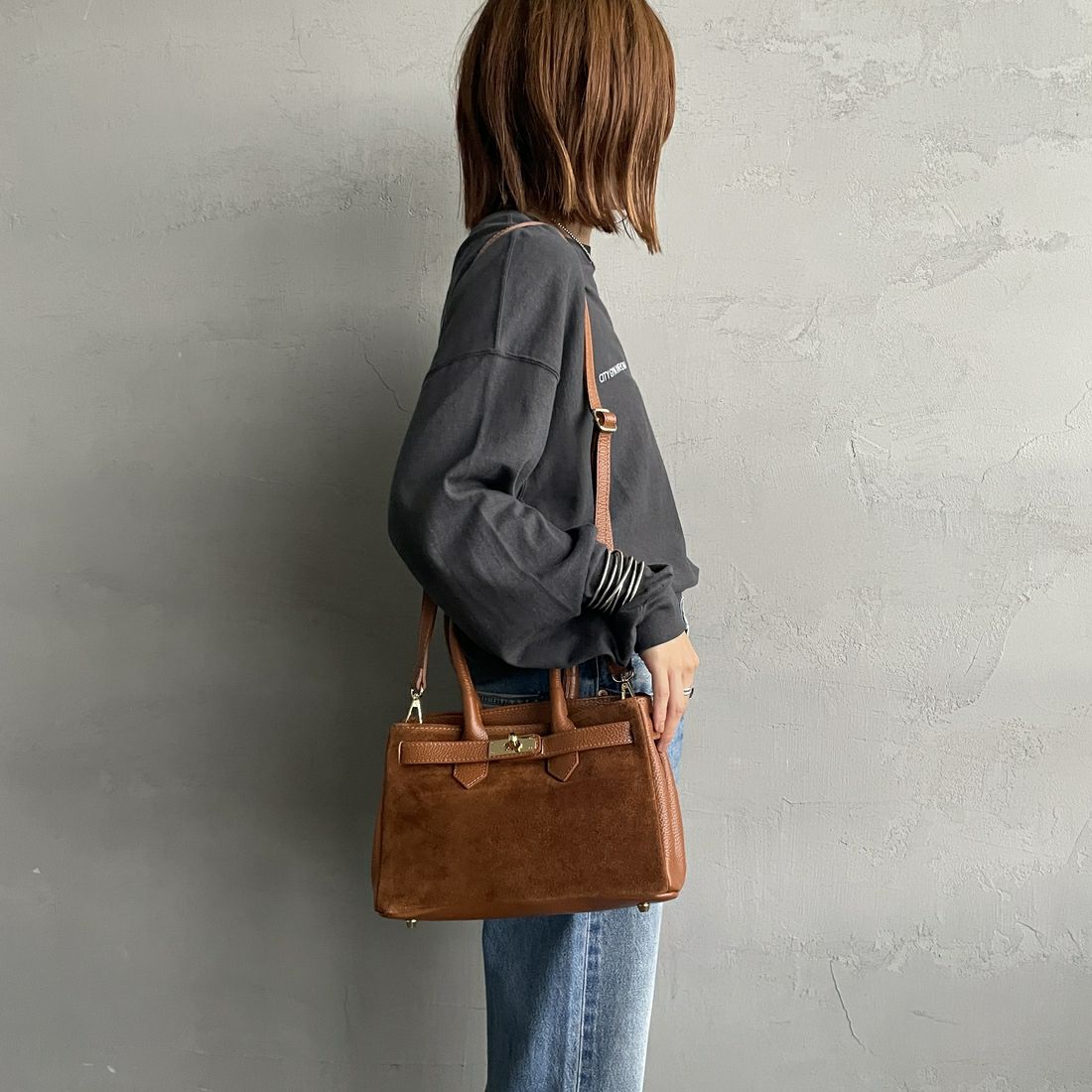 AULENTTI [オウレンティ] 2WAYレザーショルダーバッグ [ST-219MOD-DO] SC15/D17 C