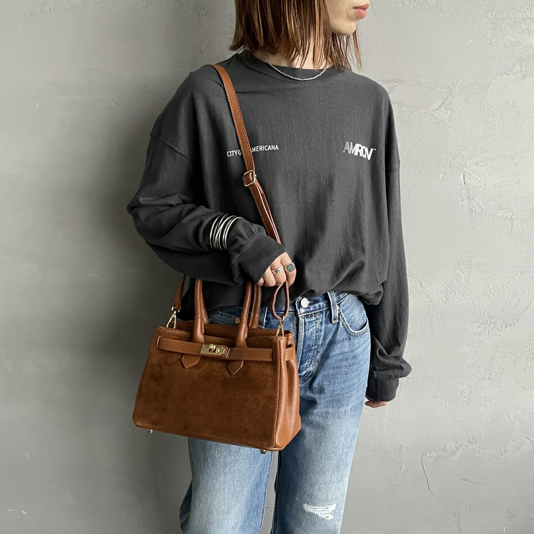 AULENTTI [オウレンティ] 2WAYレザーショルダーバッグ [ST-219MOD-DO] SC15/D17 C