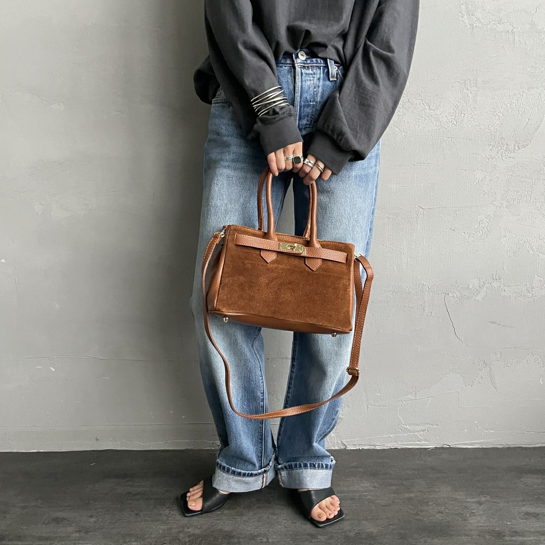 AULENTTI [オウレンティ] 2WAYレザーショルダーバッグ [ST-219MOD-DO] SC15/D17 C