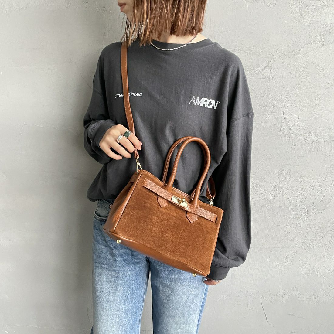 AULENTTI [オウレンティ] 2WAYレザーショルダーバッグ [ST-219MOD-DO] SC15/D17 C