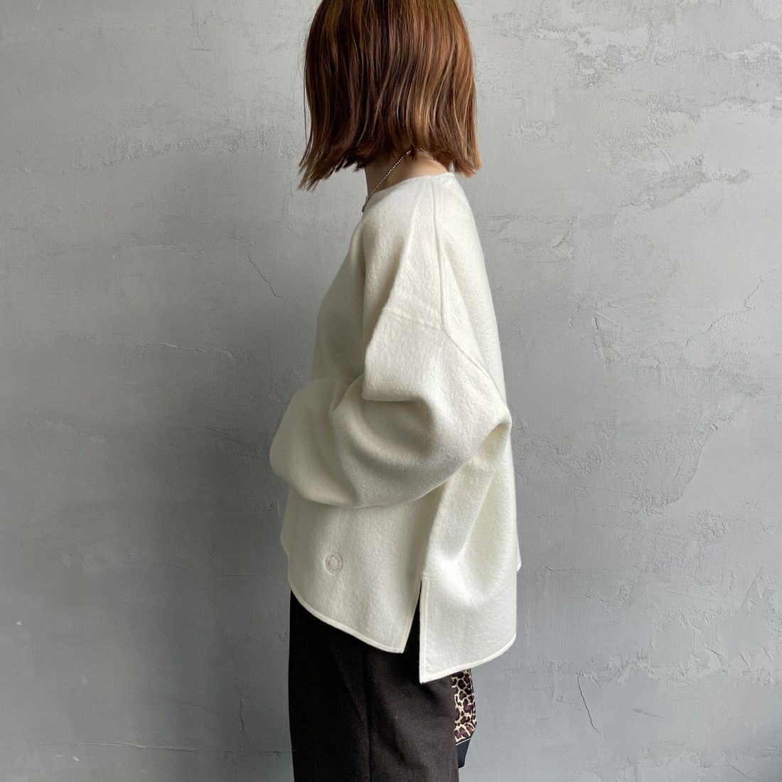 ORCIVAL [オーシバル] ウールプルオーバー [OR-D0128KKW] IVORY &&モデル身長：158cm 着用サイズ：1&&