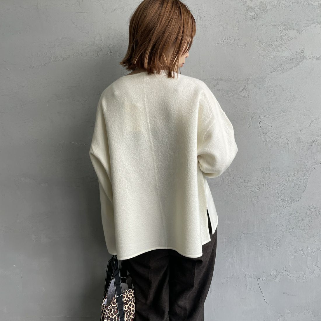 ORCIVAL [オーシバル] ウールプルオーバー [OR-D0128KKW] IVORY &&モデル身長：158cm 着用サイズ：1&&