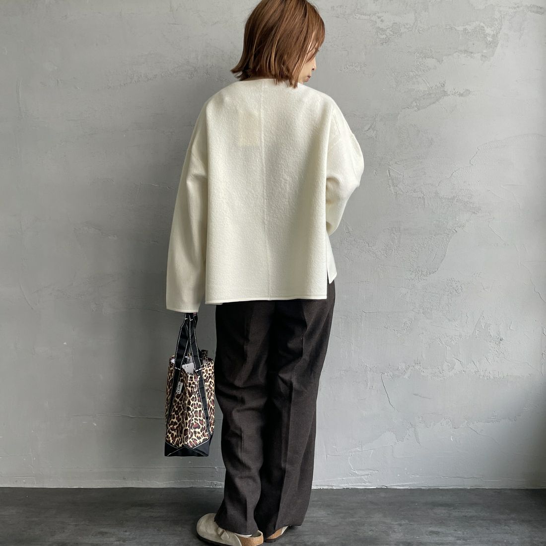 ORCIVAL [オーシバル] ウールプルオーバー [OR-D0128KKW] IVORY &&モデル身長：158cm 着用サイズ：1&&