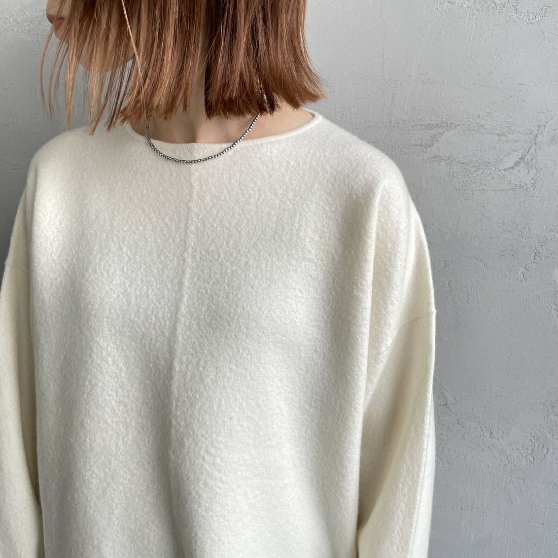 ORCIVAL [オーシバル] ウールプルオーバー [OR-D0128KKW] IVORY &&モデル身長：158cm 着用サイズ：1&&