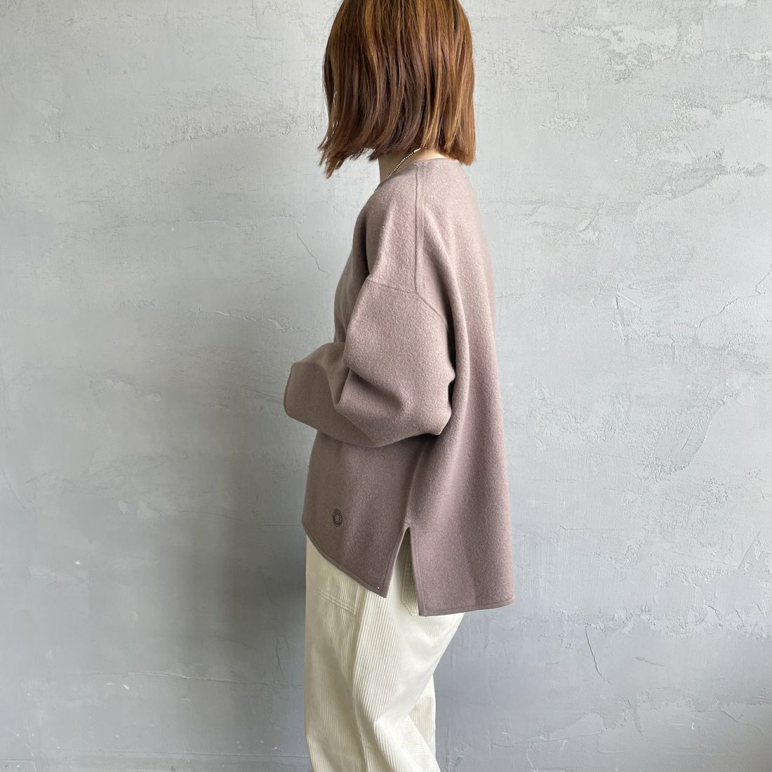 ORCIVAL [オーシバル] ウールプルオーバー [OR-D0128KKW] TAUPE &&モデル身長：158cm 着用サイズ：1&&