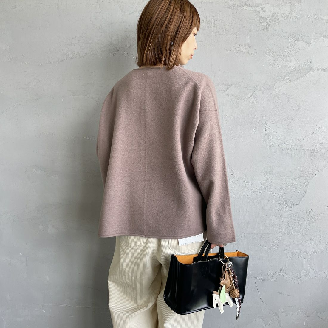 ORCIVAL [オーシバル] ウールプルオーバー [OR-D0128KKW] TAUPE &&モデル身長：158cm 着用サイズ：1&&