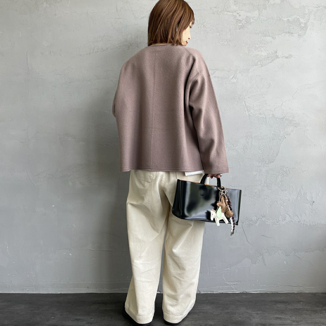 ORCIVAL [オーシバル] ウールプルオーバー [OR-D0128KKW] TAUPE &&モデル身長：158cm 着用サイズ：1&&