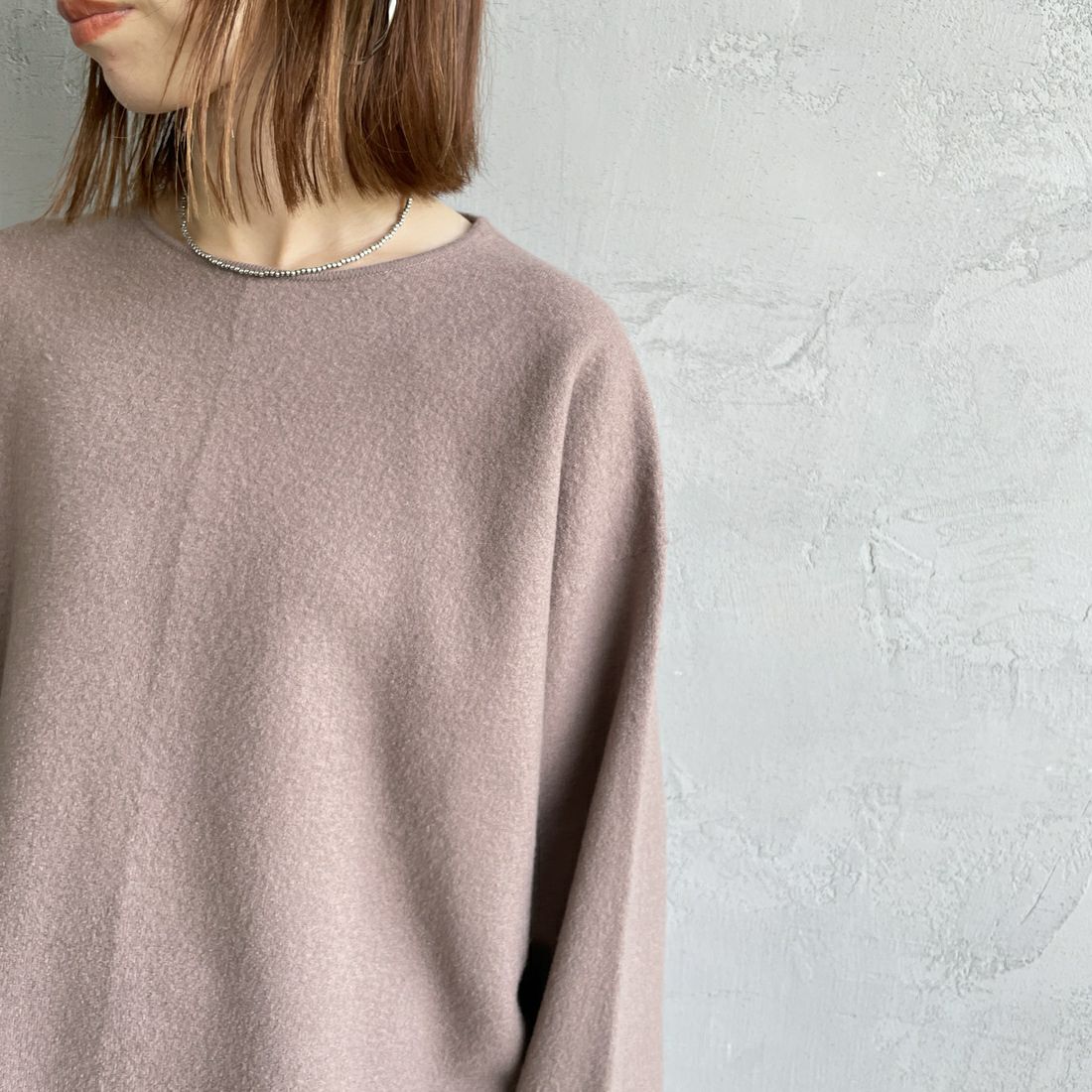 ORCIVAL [オーシバル] ウールプルオーバー [OR-D0128KKW] TAUPE &&モデル身長：158cm 着用サイズ：1&&