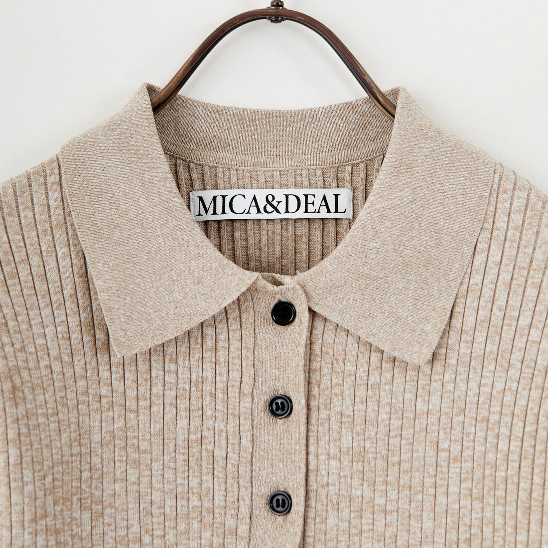 MICA&DEAL [マイカアンドディール] ポロニットカーディガン [0125308250] BEIGE