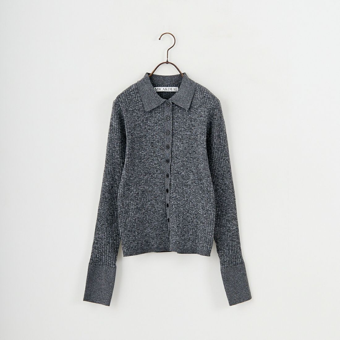 MICA&DEAL [マイカアンドディール] ポロニットカーディガン [0125308250] BLACK