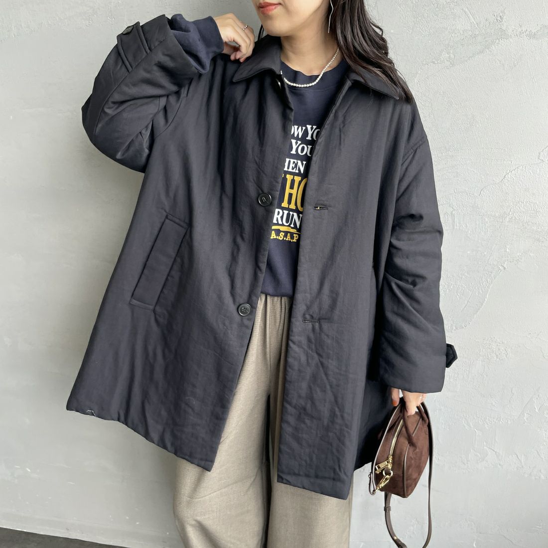 BLACK&&モデル身長：160cm 着用サイズ：36&&