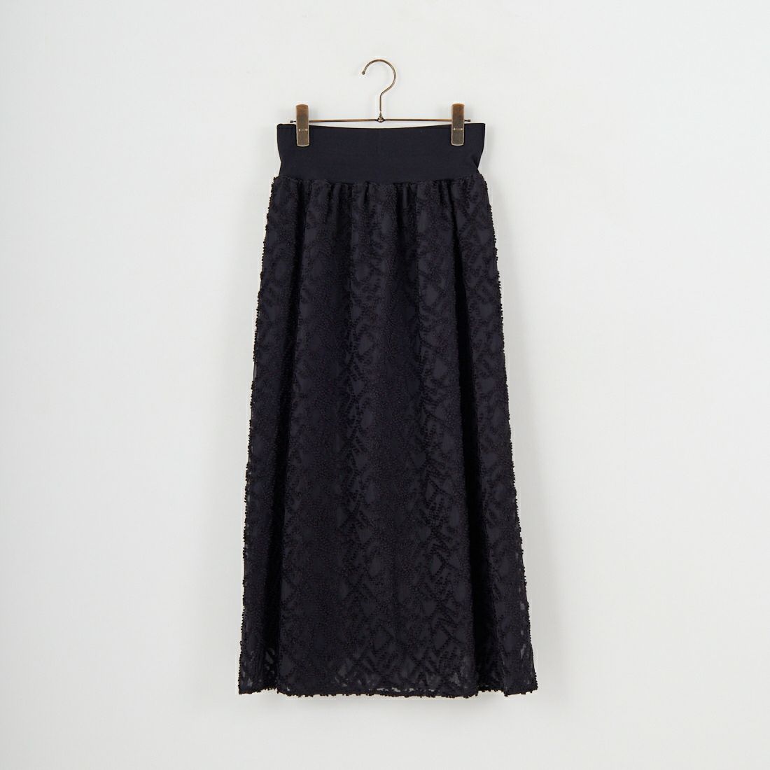 STELLA CIFFON [ステラシフォン] シアーカットジャガードスカート [ST3-26201B] 80 BLACK