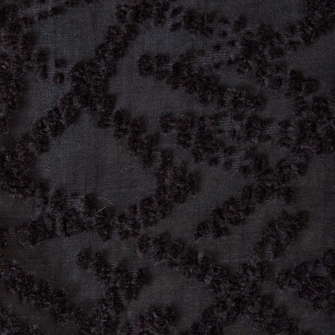 STELLA CIFFON [ステラシフォン] シアーカットジャガード クルーネックブラウス [ST3-26404] 80 BLACK