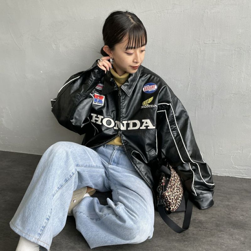 ホンダ　HONDA デッドストック　ナイロンジャケット　レーシングジャケット. HONDA × JEANSFACTORY [ホンダ × ジーンズファクトリー