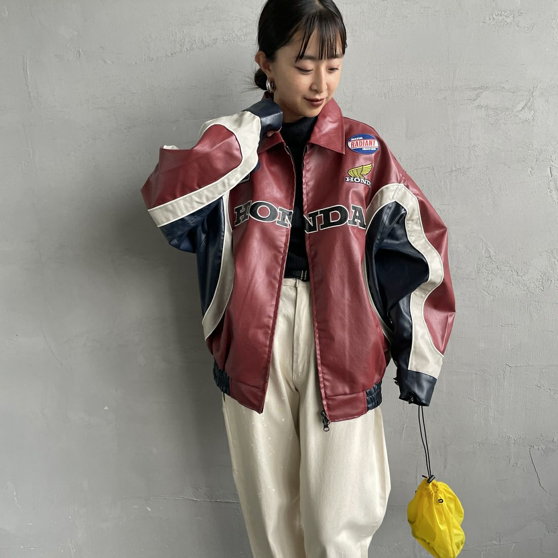 RED&&モデル身長：150cm 着用サイズ：S&&