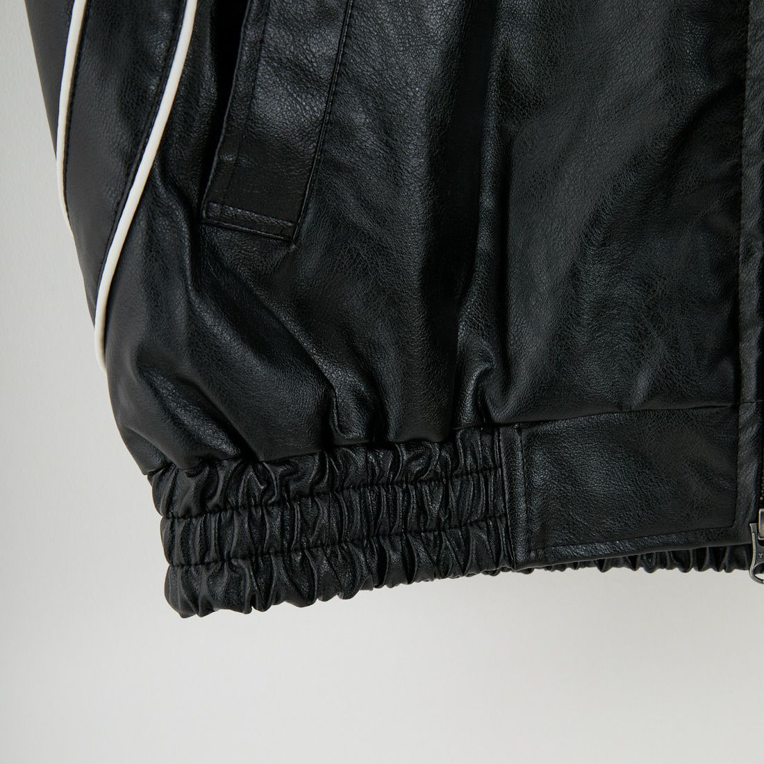 HONDA × JEANSFACTORY [ホンダ × ジーンズファクトリー] フェイクレザーレーシングジャケット [JFC-254-085] BLACK