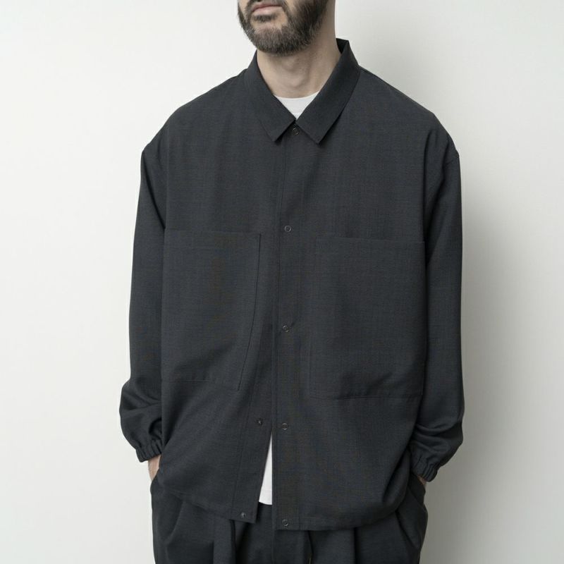 【新品】STILL BY HAND / BL02243 STILL BY HAND [スティルバイハンド] フェイクレザースキッパーシャツ