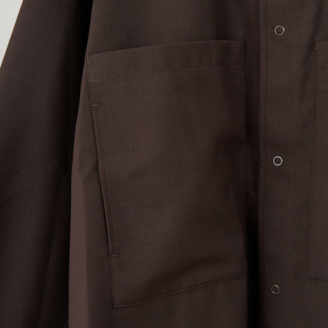 STILL BY HAND [スティルバイハンド] ダブルポケットシャツジャケット [BL01253] DARK BROWN