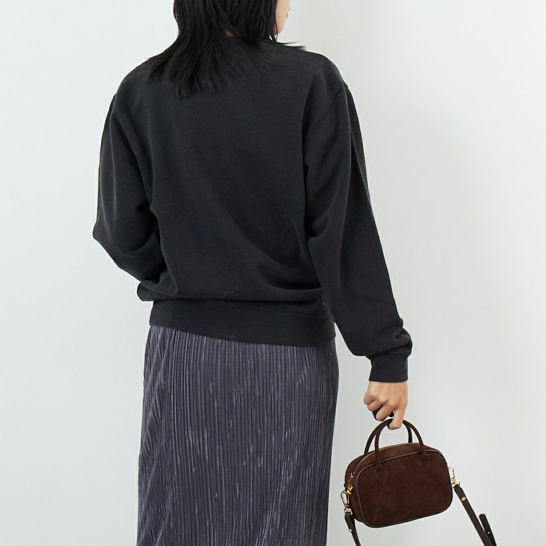 WORN FREE [ウォーン フリー] ブロンディ スウェット LAMF [WFR-VTG-200020] 09 BLACK &&モデル身長：167cm 着用サイズ：S&&