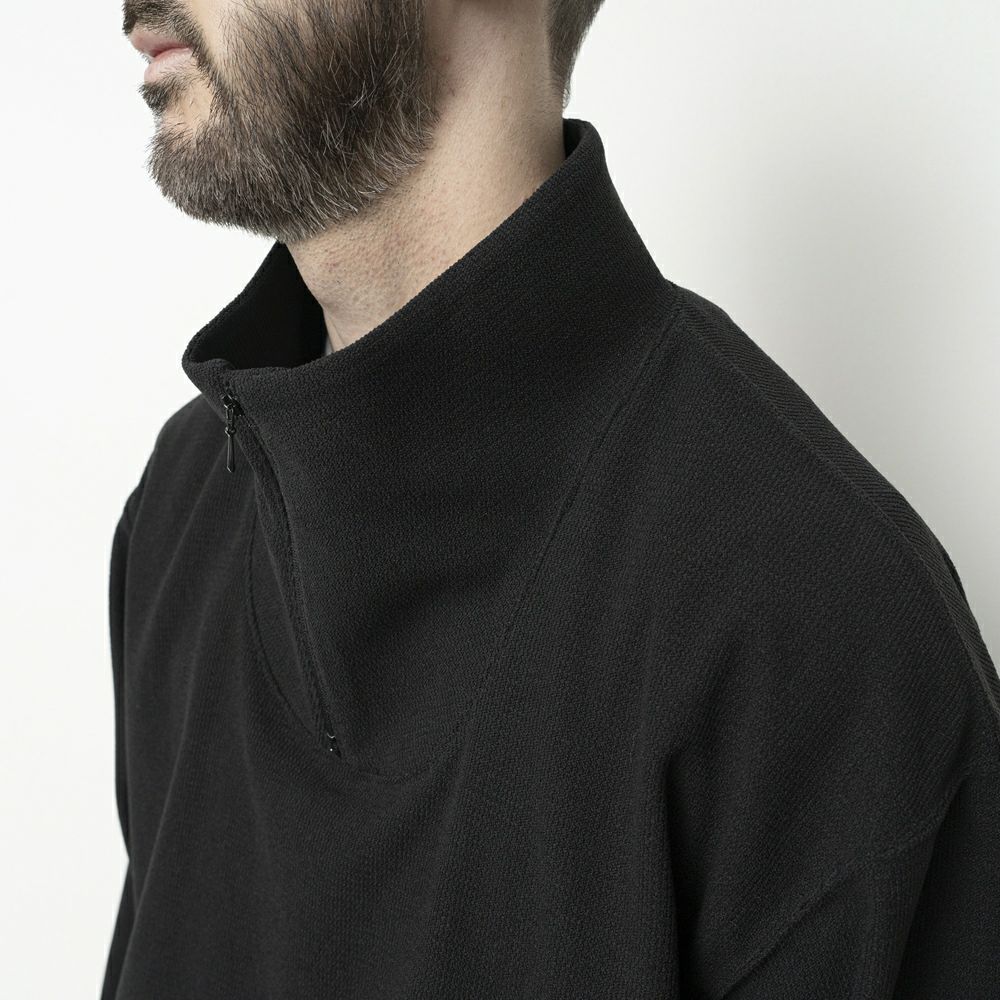 STILL BY HAND [スティルバイハンド] ハイネックジップアップジャンパー [CS09253] BLACK