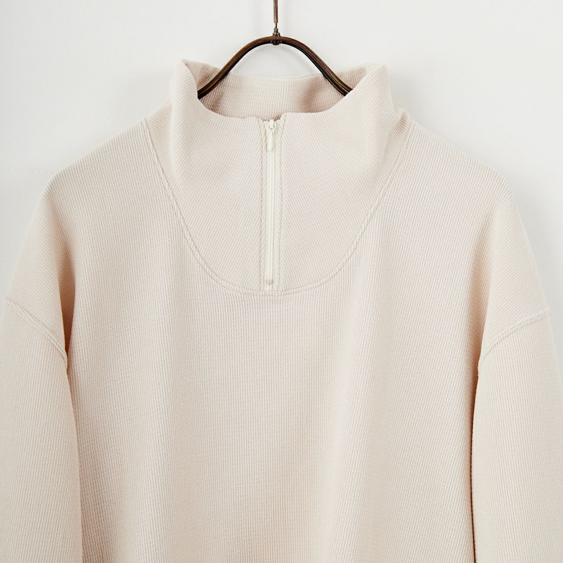 STILL BY HAND [スティルバイハンド] ハイネックジップアップジャンパー [CS09253] L.BEIGE