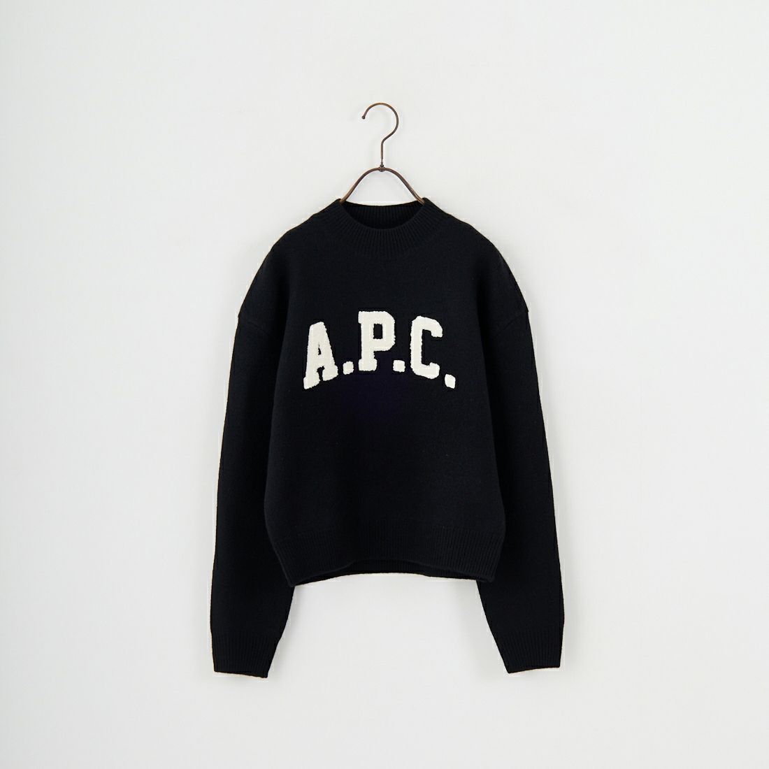 A.P.C. [アー・ペー・セー] APCロゴ クルーネックニット [PULL-JADA-LAINE] 99 NOIR