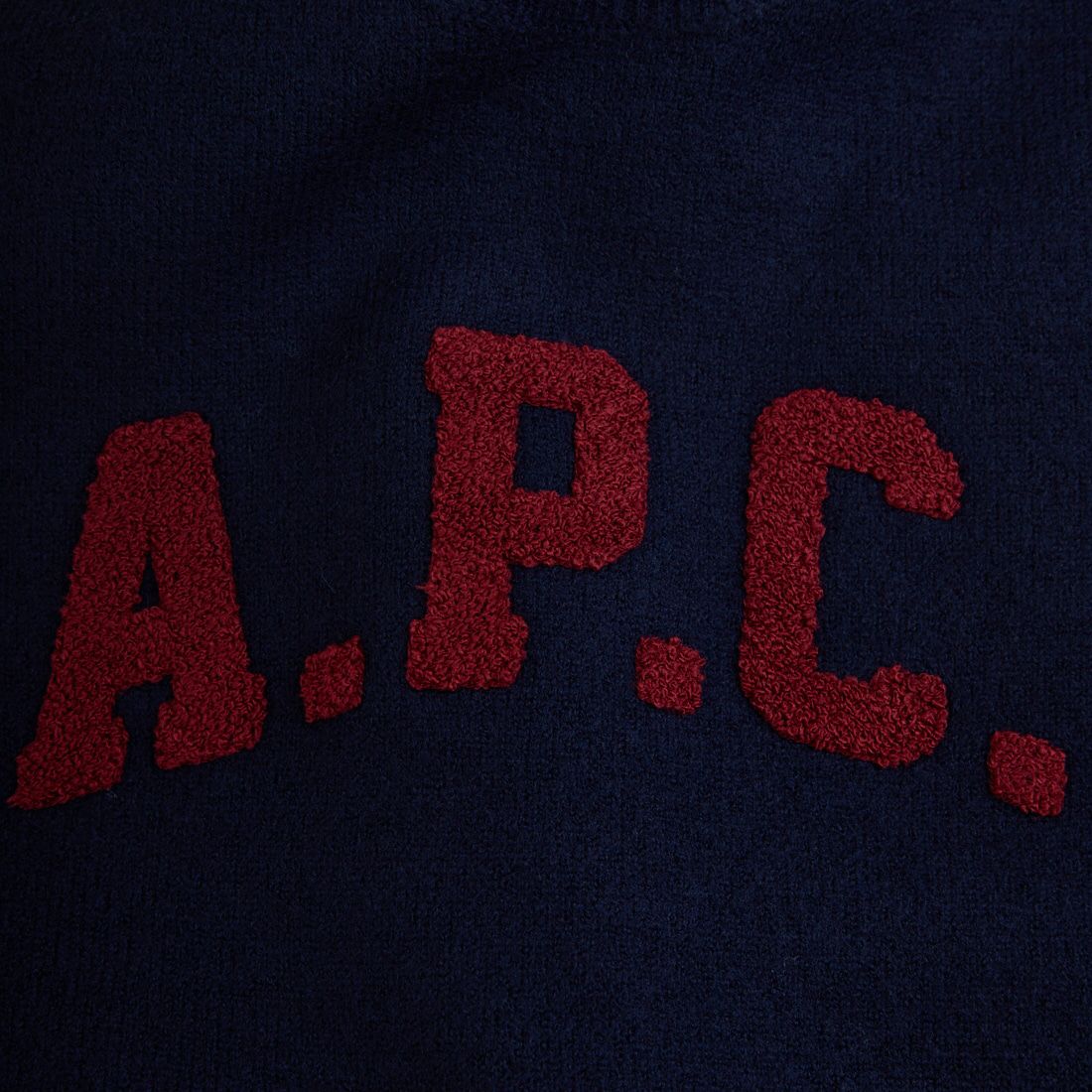 A.P.C. [アー・ペー・セー] APCロゴ クルーネックニット [PULL-JADA-LAINE] 39 D.NAVY