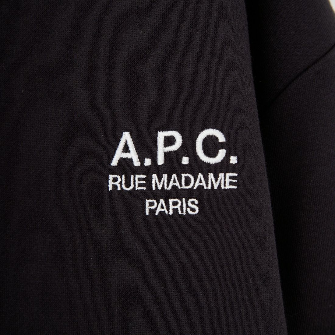 A.P.C. [アー・ペー・セー] APCロゴ刺繍 スウェットシャツ [STANDARD-RUE-MADAME] 99 NOIR